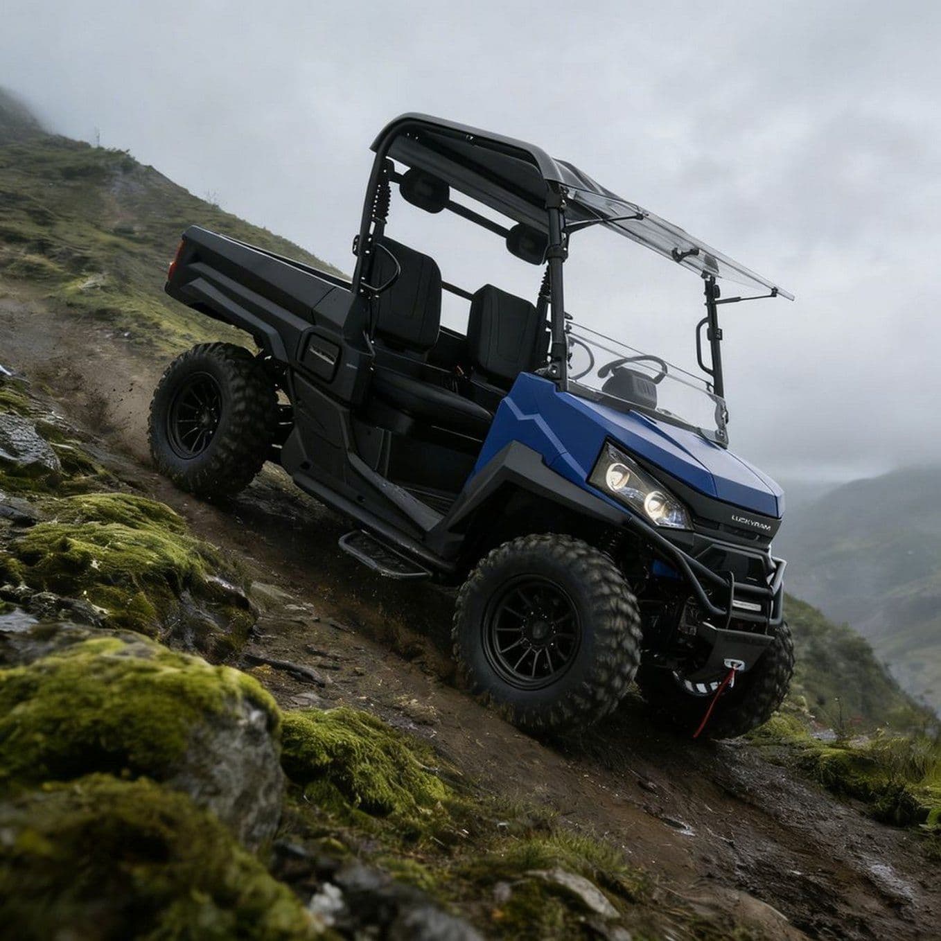 10KW AC motor 4WD UTV 73,6V 150Ah 670kg Zatížení 400mm Brodivost