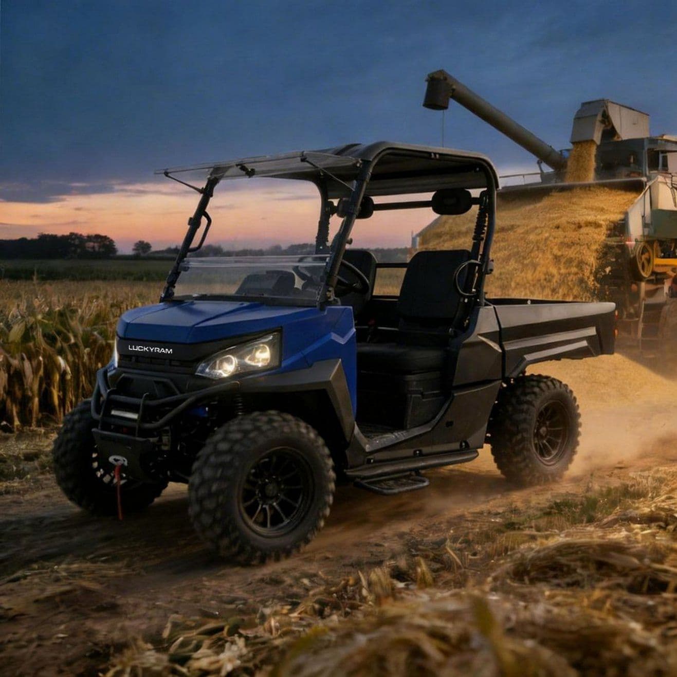Elektrické 4WD UTV 14palcové pneumatiky 1000 kg Tažné zařízení pro údržbu majetku