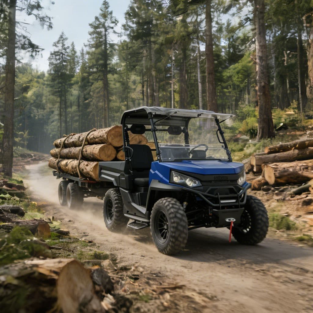 Elektrická UTV 4WD pro lov na staveništi 73,6V lithiová baterie PKE Keyless