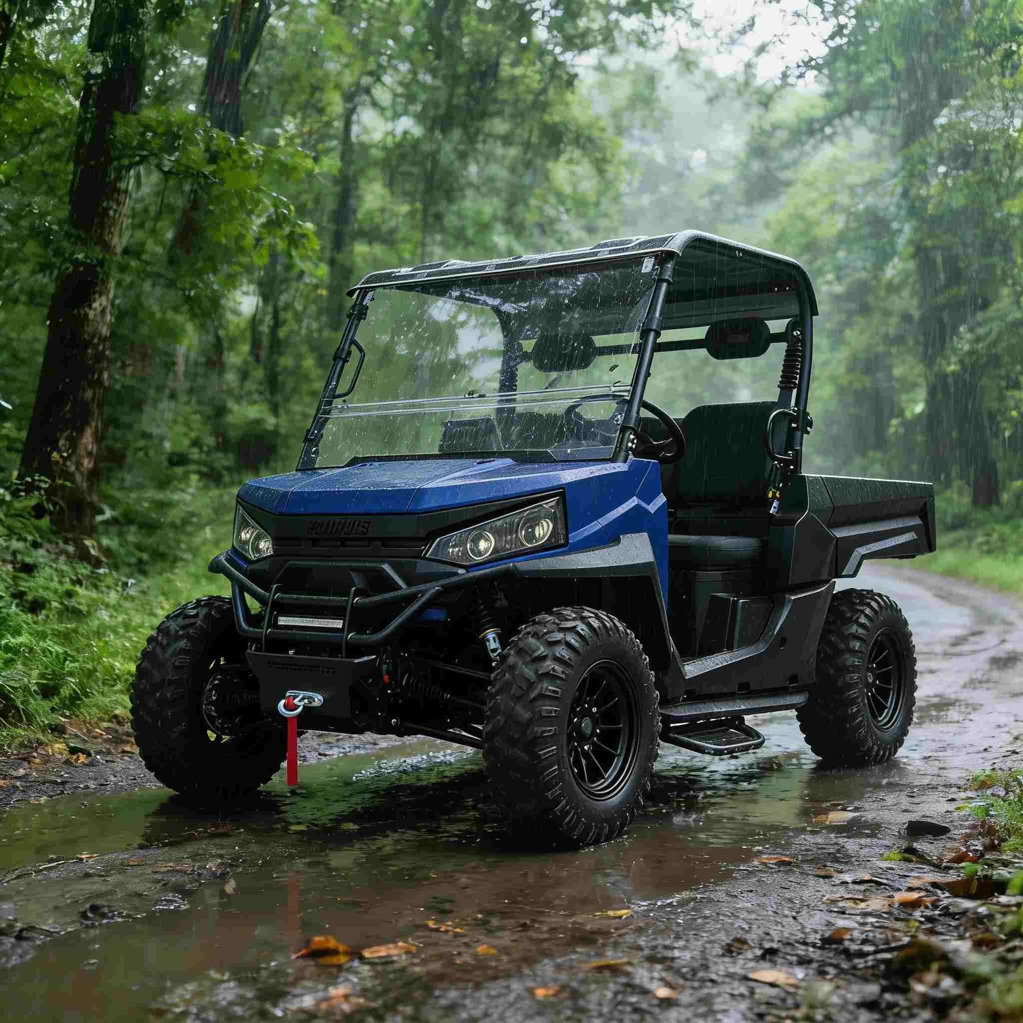 Elektrický UTV 4WD pro lov 20KW Špičkový výkon 1000kg Tažné