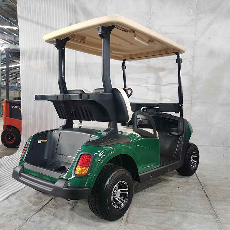 Vícebarevný 2místný elektrický golfový vozík vybavený lithiovou baterií
